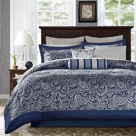 Madison Park Aubrey 12-Piece Reversible Comforter Set | Bed Bath ...