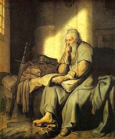 ~The Three Prayers: St. Paul in Prison ~ Rembrandt