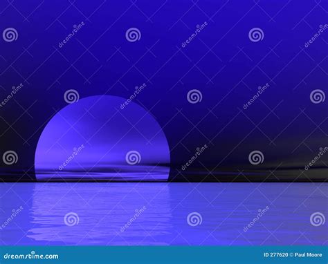 Blue Moon Rising stock illustration. Illustration of peaceful - 277620