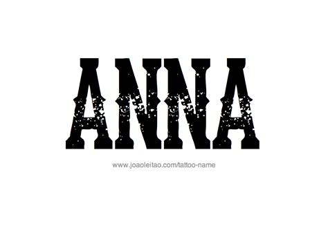 Anna Name Tattoo Designs