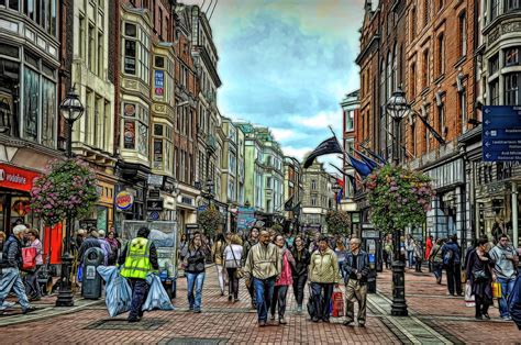 Shopping On Grafton Street Photograph by Paul Coco | Pixels