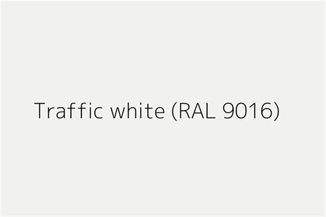 Traffic white (RAL 9016) Color HEX code