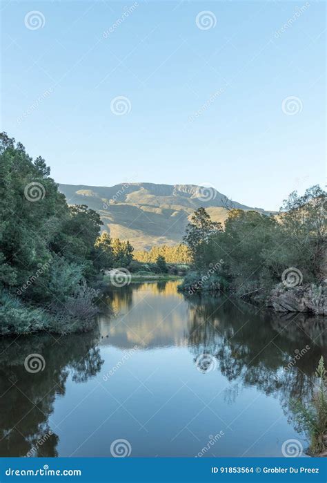 Sunset at the Riviersonderend River without End at Khomeesdrif Stock Photo - Image of stream ...