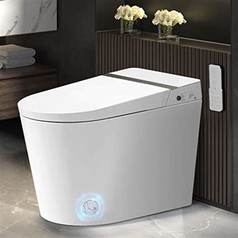 EPLO Smart Bidet Toilet, One Piece Toilet With Remote Control, Tankless Toilet Bidet Automatic ...