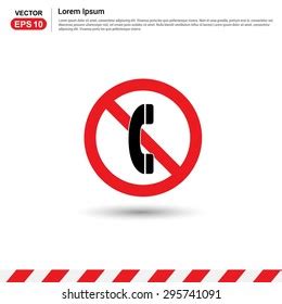 No Cell Phone Sign Vector Illustration Stock Vector (Royalty Free ...