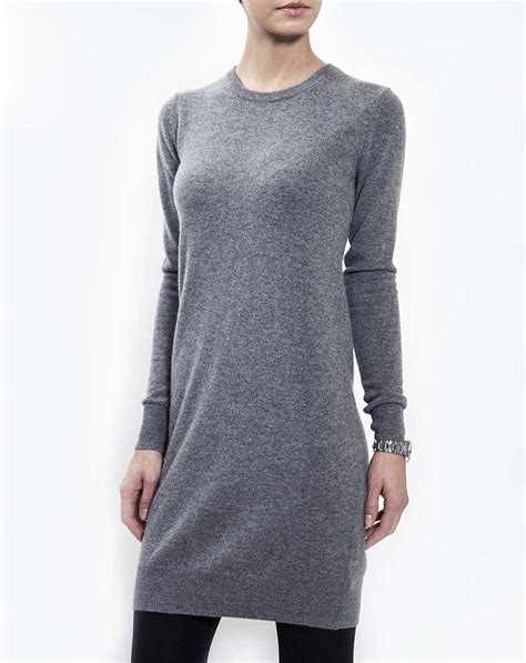 Cashmere Knit Crew Neck Dress | MaisonCashmere