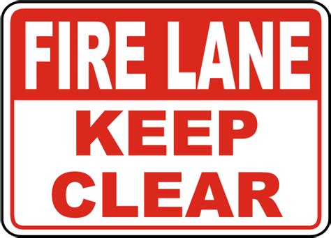 Fire Lane Keep Clear Sign B1866 - by SafetySign.com