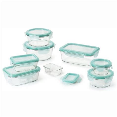 OXO Good Grips 16 Piece Glass Food Storage Round Square Container Set ...