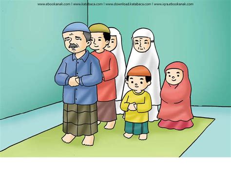 Gambar Sholat Berjamaah Kartun