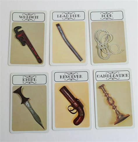 Clue Board Game Weapons