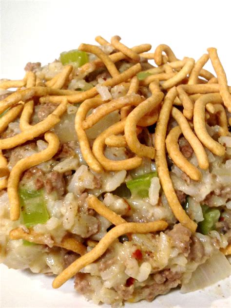 Chow Mein Hamburger Hot Dish - Forks 'n' Flip Flops | Recipe | Hotdish ...