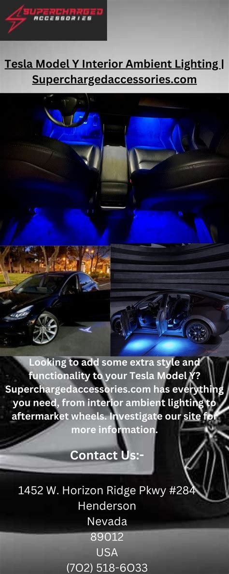 Tesla Model Y Interior Ambient Lighting | Superchargedaccessories.com - Superchargedaccessories ...