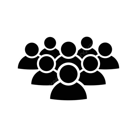 Crowd Of People Icon Peoplemen Symbol Graphic Work Symbol Vector ...