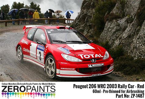 Peugeot 206 WRC 2003 Rally Red Paint 60ml | ZP-1487 | Zero Paints