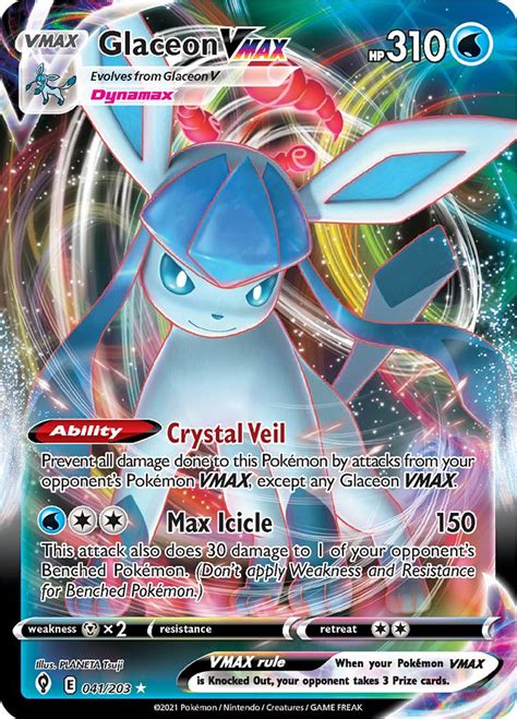 Serebii.net Pokémon Card Database - Evolving Skies - #41 Glaceon VMAX