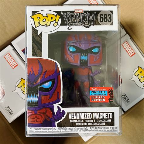 Funko Pop NYCC 2020 Exclusive : Venomized Magneto #683 Vinyl Figure Bundle w/Pop Protector ...