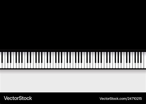 Top view piano keys Royalty Free Vector Image - VectorStock