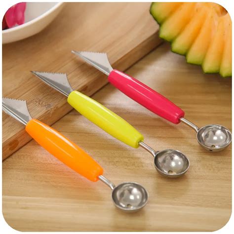 1 X Double end Multi Function Stainless Steel Fruit Melon Baller ...