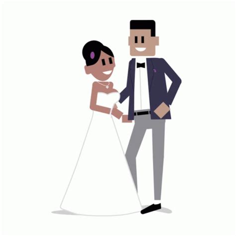 Animated Kissing Couple Marriage GIF | GIFDB.com