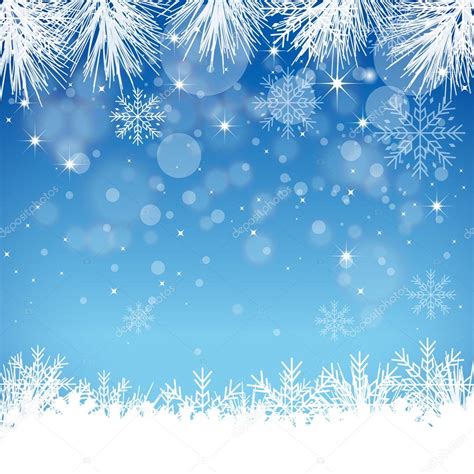 Light Blue Snowflakes Background