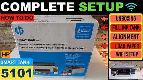 HP Smart Tank 5101 Setup, Unboxing, Fill Ink Tank, Install Print Head ...