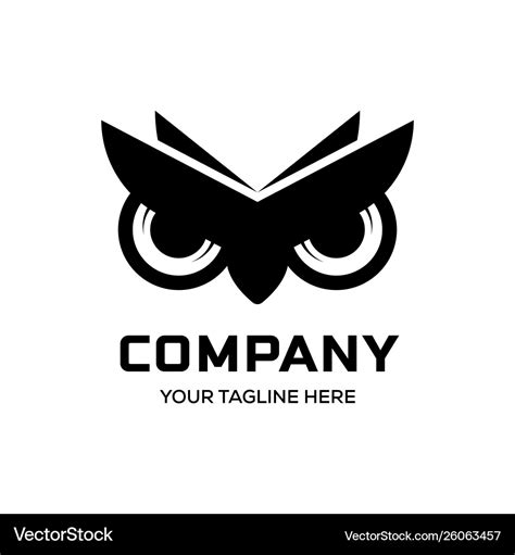 Owl eyes logo designs Royalty Free Vector Image