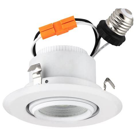 Sunlite Dimmable LED 4-Inch Round Gimbal Recessed Downlight, Indoor ...