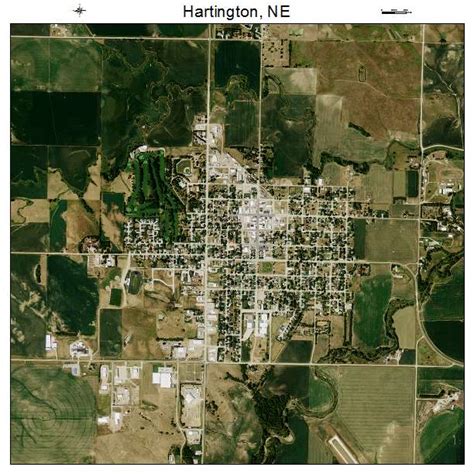 Aerial Photography Map of Hartington, NE Nebraska