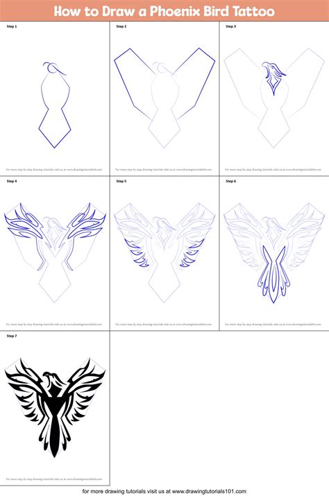 How To Draw A Phoenix Step By Step Easy Drawing Guides Drawing Howtos | Images and Photos finder