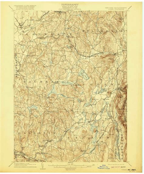 Copake, New York 1904 (1921) USGS Old Topo Map Reprint 15x15 MA Quad 140553 - OLD MAPS