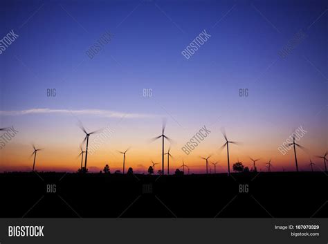 Wind Turbine Sunset Image & Photo (Free Trial) | Bigstock