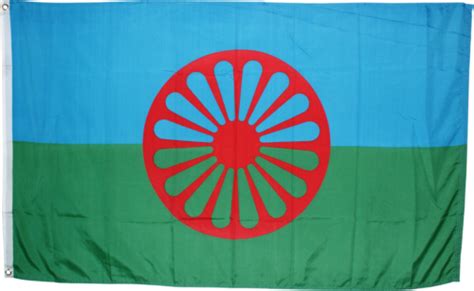 Roma Flag 3x5 ft Gypsy Romani People Banner Romany Gypsies Wheel Chakra Blue | eBay