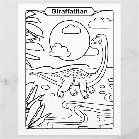 Dinosaur Coloring Page - Giraffatitan | Zazzle in 2023 | Dinosaur coloring pages, Coloring pages ...