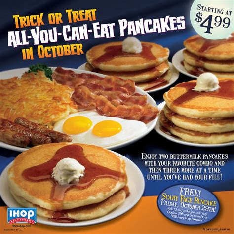 IHOP All You Can Eat Pancakes $4.99 in October + Free Scary Face ...