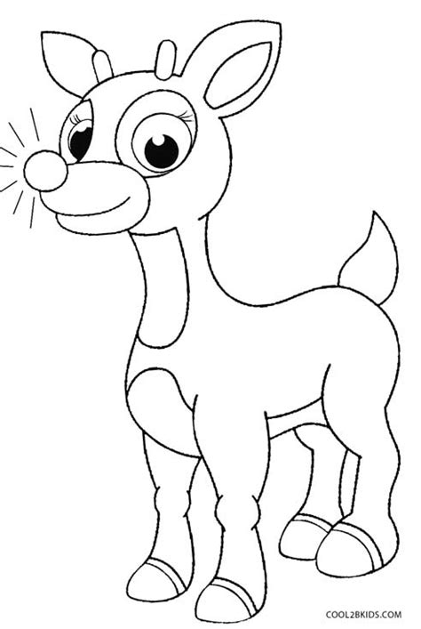 Printable Rudolph Coloring Pages For Kids