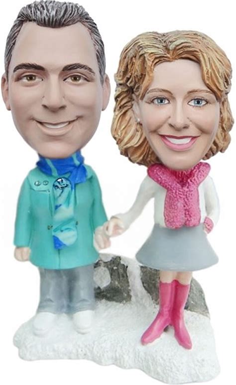 Custom Bobble Head | Winter Couple Bobblehead | Gifts for Couples