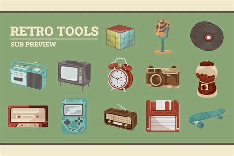 Retro Tools - Illustration | Object Illustrations ~ Creative Market