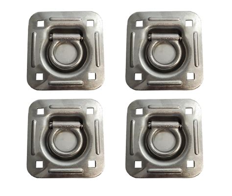 4 Pack Stainless Steel Recessed Tie Down D Ring Enclosed Trailer ...