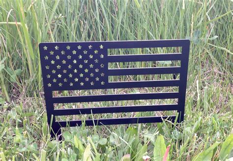 American Flag Metal Yard Sign Garden Flag - Etsy