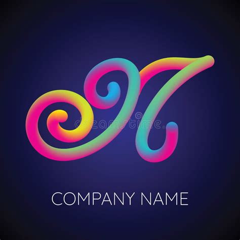 N Letter Logo Icon Blending Color Stock Illustrations – 1 N Letter Logo Icon Blending Color ...