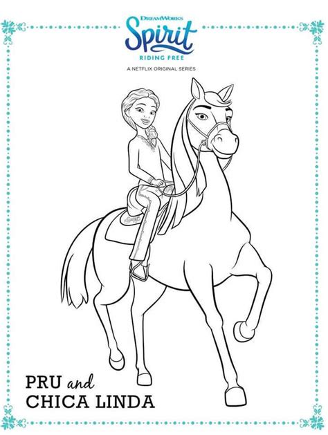 Spirit Riding Coloring Pages Printable PDF - Coloringfolder.com | Horse coloring pages, Free ...