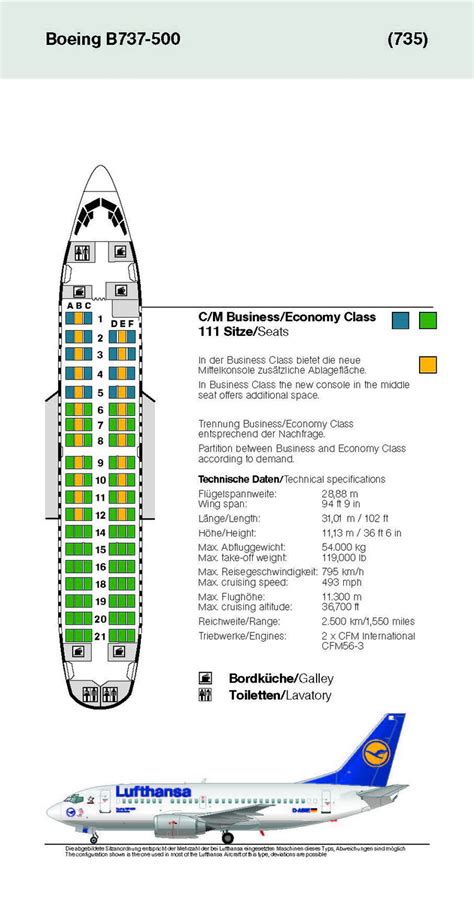 LUFTHANSA GERMAN Airlines Aircraft Seatmaps - Airline Seating Maps and ...