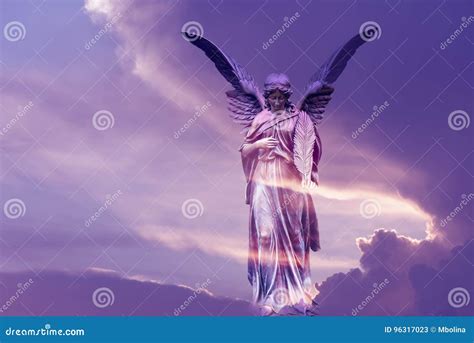 Magical Angel In Heaven Inspiration From God Stock Image ...