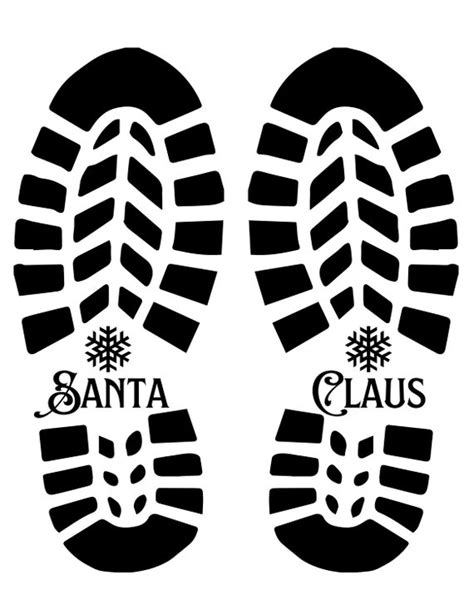 Santa Foot Print Stencils Svg Eps Dxf Png Files Svgs | The Best Porn ...