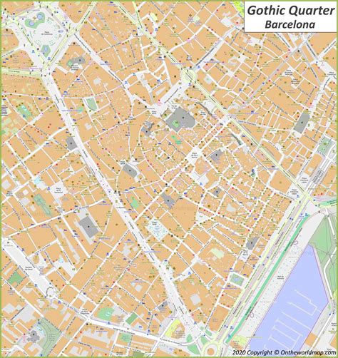Barcelona Gothic Quarter Map