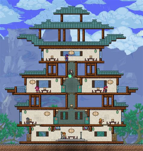 Japanese inspired house! : r/Terraria