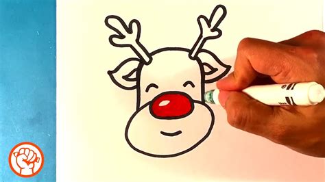 Comment dessiner un Rudolph le renne - Leçon de dessin de Noël pour ...