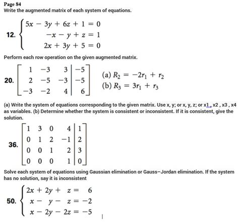 Solved For 12. Write the augmented matrix of each system of | Chegg.com