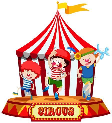 Kids on Circus Stage 297111 Vector Art at Vecteezy