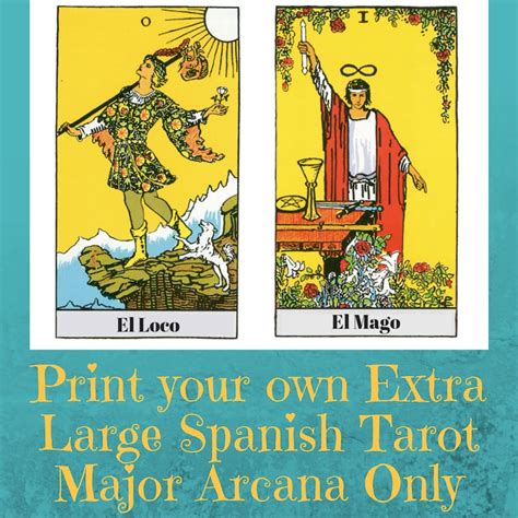 Spanish Tarot Card Deck Extra Large Major Arcana En Espanol | Etsy